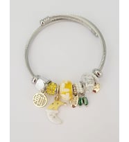 Pandora Model Ay Ve Boncuk Charm Çelik Bileklik