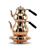 4.3 Lt Battal Dövme Bakır Çaydanlık ve Isıtıcı