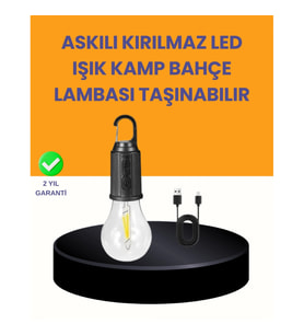 Mey İthalat® Akıllı Sensörlü USB Şarjlı Kamp Lambası