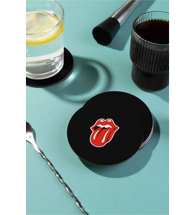 Lip Baskılı Ahşap Bardak Altlığı (Çok Renkli)