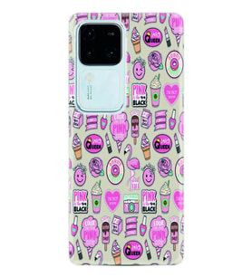 Vivo V30 Kılıf Desenli Silikon Donut Flamingo 1415