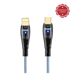 ScHitec 6A 20W Type-C to Lightning 1Metre Hızlı Data ve Şarj Kablosu Mavi YK255M