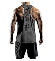 Erkek Dry Fit Y-back Gym Fitness Sporcu Atleti Genıus-fıt (Füme)