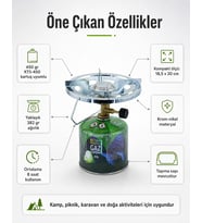Orcamp Orcamp Siboplu Kamp Ocağı+450 Gr Tüp K-500/450