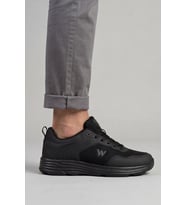 Comfy Step Siyah Günlük Spor Sneaker – Kaymaz Taban Konfor Serisi Erkek Ayakkabı