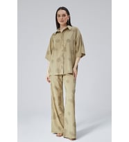 Kadın Haki Oversize Gömlek 