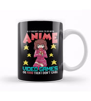 Anime Video Games Or Food Or I Don't Care Kupa Bardak Porselen