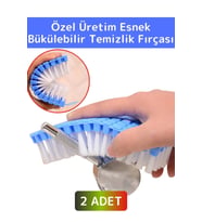 Özel Dayanıklı Ultra Esnek Bükülebilir Sert Zemin Musluk Mutfak Banyo Askılı Temizlik Fırçası 2 Adet