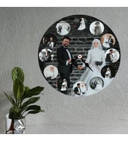 13 Fotoğraflı Kişiye Özel Duvar Saati