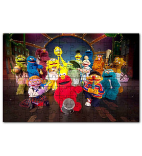 Cakapuzzle Susam Sokağı Karakterler Görseli Puzzle Yapboz MDF (Ahşap) (120 Parça)