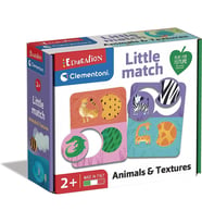 Clementoni Little Match Puzzle - Hayvanlar ve Dokular