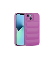 Apple iPhone 14 Uyumlu Kılıf Kamera Korumalı Parlak Airbag'li Zore Galya Kapak (Mor)