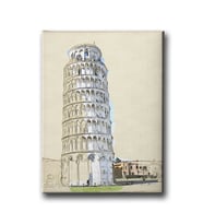İtalya Pisa Kulesi Canvas Tablo ŞHD111