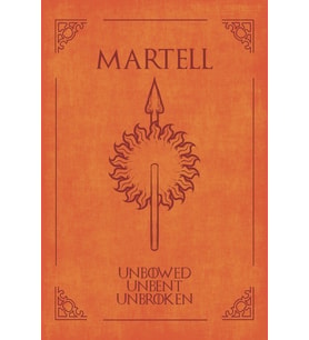 Martell Güneş ve Mızrak Armalı Kupa Bardak – Turuncu Kırmızı Fantastik Tasarım