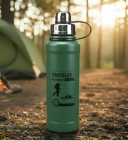 600 ML Çelik Kamp Termosu (Yeşil)