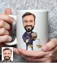 Kişiye Özel Avukat Tasarımlı Karikatürlü Kupa Bardak