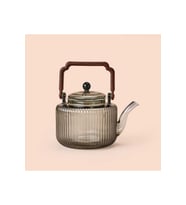 Bitki Çayı Demliği - Şeffaf / Gri - 800 ml