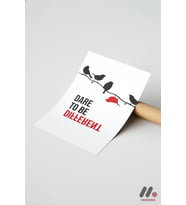 Dare To Be Different Kuşlar, Çerçevesiz Yüksek Kalite Duvar Afişi - Motivasyon Hediyesi