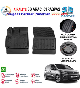 Peugeot Partner Panelvan 3D Paspas Havuzlu Pro 2008-2019 Arası