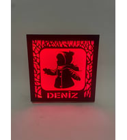 Sevdiklerinizin Işığı Hiç Sönmesin! Led Gece Lambası Kişiye Özel  Kırmızı