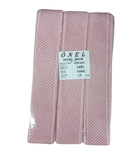 Dantel Polyester Güpür Bant Pembe 15 Metre En 3 Cm On-1651-p