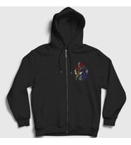 Presmono Unisex Siyah Poster V2 Teenage Mutant Ninja Turtles Fermuarlı Kapüşonlu Sweatshirt 326270tt