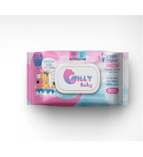 Lexroo Islak Havlu 90 Yumuşak Doku Pembe Kapaklı