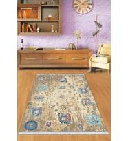 Bej Vintage Dokuma Pamuk Tabanlı Kaymaz Kilim KLM301