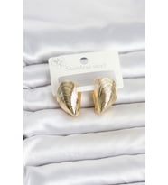 316L Çelik Gold Renk Midye Model Kadın Küpe TJ-BKP11863