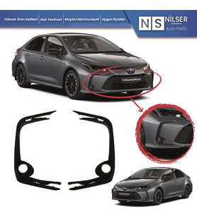 Toyota Corolla Sis Lamba Kapağı Sağ-Sol (Sisli-Siyah) 2019-2021