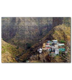 Cakapuzzle Gine Bissau Dağ Köyü Puzzle Yapboz MDF (Ahşap) (120 Parça)