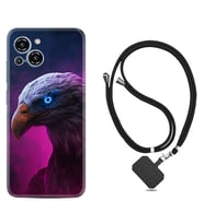 Reeder S23 Max Pro Kılıf Silikon Boyun Askılı İpli Desenli Silikon Kartal 1622