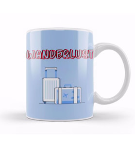 Funny Travel Gift Design Lover Trippin Wanderlust Journey Adventurer Vacation Kupa Bardak Porselen