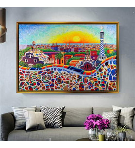 Altın Çerçeveli dekoratif tablo l670 (Gold)