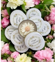 Mumelia Candles Papatya Düşleri - Doğal Soya Etiket Tasarım Hediyelik Mum - 15 Adet