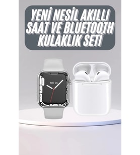 Akıllı Saat Kulaklık Hediyeli Uyku ve Sağlık Takibi Yapabilen Uzun Ömürlü