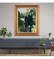 Altın Varaklı Paspartulu Çerçeveli Tablo rv1661