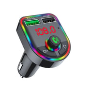 Concord C613 Rgb Işıklı Bluetoothlu Usb+TF 3.1A+1A Fm Transmitter (Siyah)