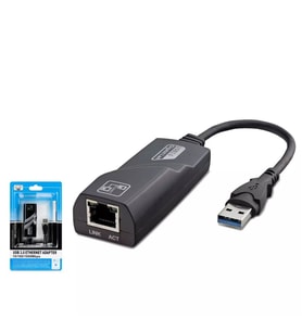 Hadron HDX5265 USB 3.0 Gigabit Ethernet Adaptörü 10/100/1000 Mbps LAN Dönüştürücü - Siyah - 1 ADET