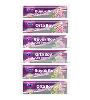 Büzgülü Çöp Torbası Kokulu Büyük ve Orta Boy 6 Paket