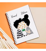 Sevgili Tasarımlı Defter Kişiye Özel
