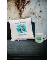 Kimya Mühendisine Hediye Kupa Bardak ve Yastık Set 001 (Beyaz)