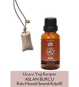 Aslan Burcu - Leo, Uçucu Yağ Karışımı, 10ml & Koku Hazneli Kolye02