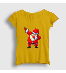 Presmono Kadın Sarı Dabbing Noel Baba Santa Claus Yılbaşı T-Shirt 269232tt (Sarı)