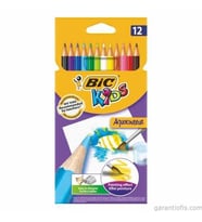 Bic Aquacouleur Sulu Boya Etkili Kuru Boya Kalemi (12 Renk)