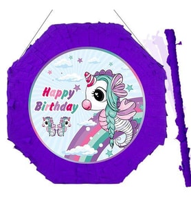 Pinyata UNİCORN DENİZ ATI 42cm sopalı