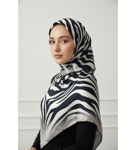 Zebra Desenli Dijital Baskı Rayon Eşarp