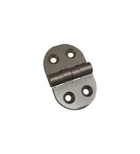 20 Adet Alüminyum Oval Menteşe 25x39 mm - Yönsüz, Şık, Hafif ve Dayanıklı Dolap, Pano, Kapak Menteşesi