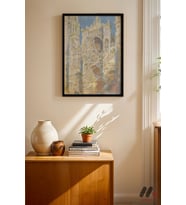 Claude Monet Rouen Katedrali, Siyah Çerçeveli Duvar Tablosu - Sanatsever Hediyesi