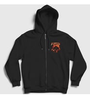 Presmono Unisex Siyah Blind Rage Bull Accept Fermuarlı Kapüşonlu Sweatshirt 376728tt